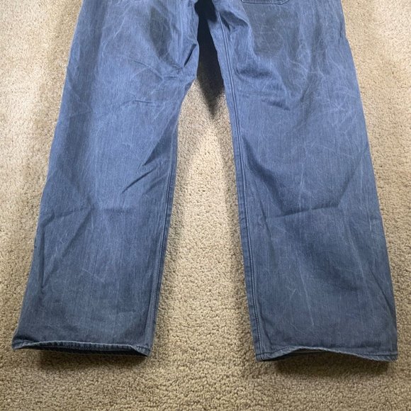 LEVI’S Mens Jeans Sz 40x30 Straight Leg 501 XX Button Fly Black Wash Red Tab - Picture 9 of 10